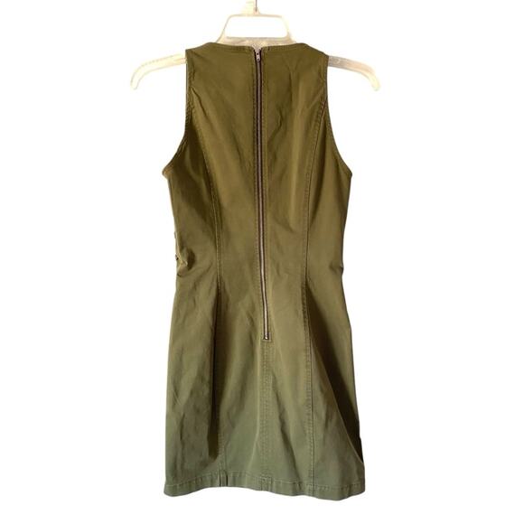 A.L.C. Valera Lace Up Sides Olive Green Sage Mini Dress size 2 - Picture 5 of 8